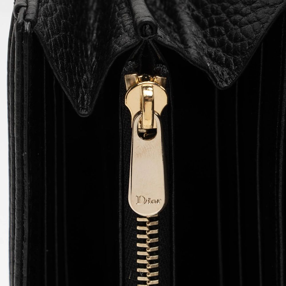 Dior Calfskin Diorama Wallet on Chain Clutch - Calfskin - Black