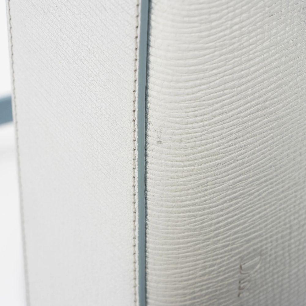 Dior Metallic Calfskin Diorever Top Handle - Calfskin - Blue/Silver