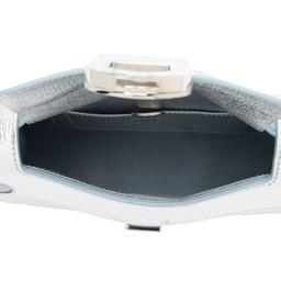 Dior Metallic Calfskin Diorever Top Handle - Calfskin - Blue/Silver