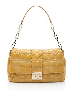 Dior Patent Leather New Lock Flap Bag - Leather - Yellow