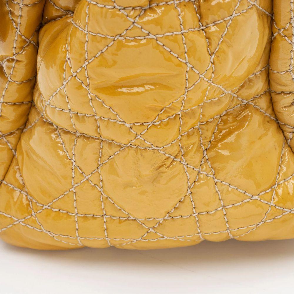 Dior Patent Leather New Lock Flap Bag - Leather - Yellow