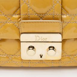 Dior Patent Leather New Lock Flap Bag - Leather - Yellow