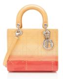 Dior Patent Leather Ombre Lady Dior Medium Tote