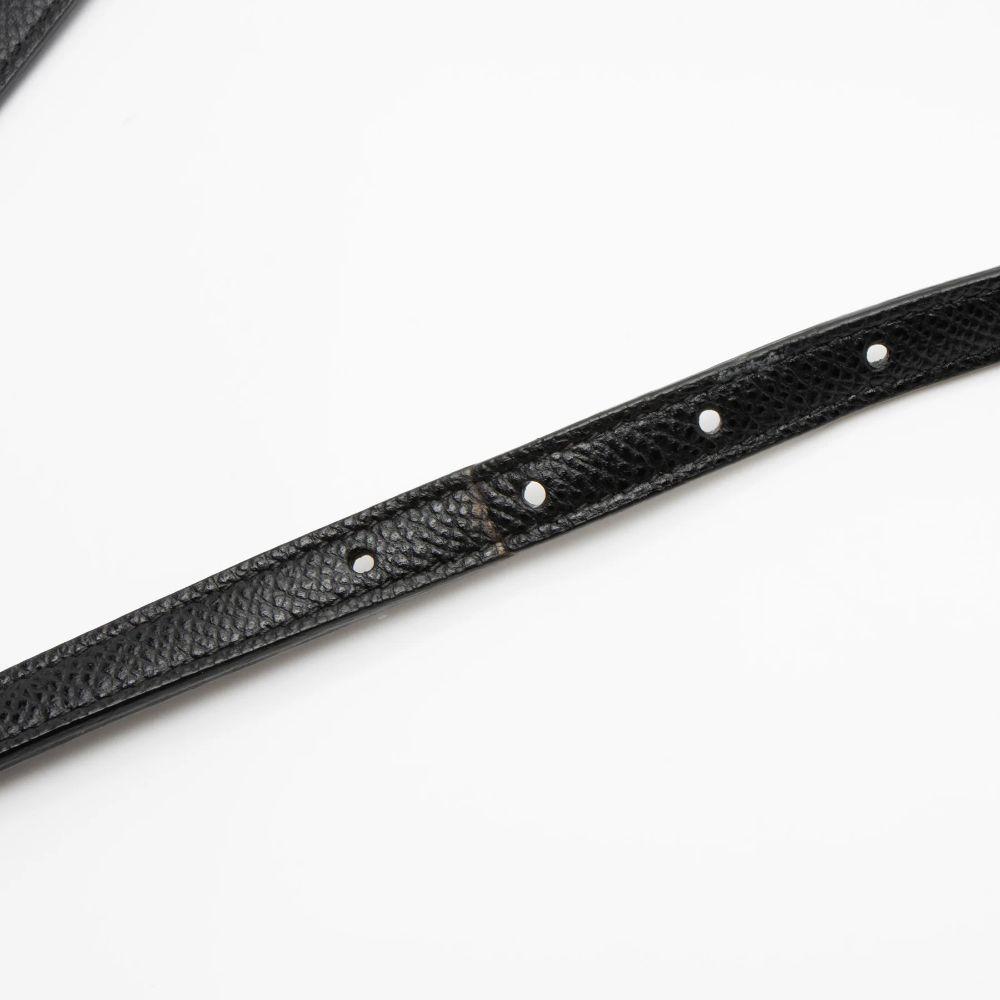 Dior Pebbled Leather Caro Double Pouch Crossbody - Leather - Blue