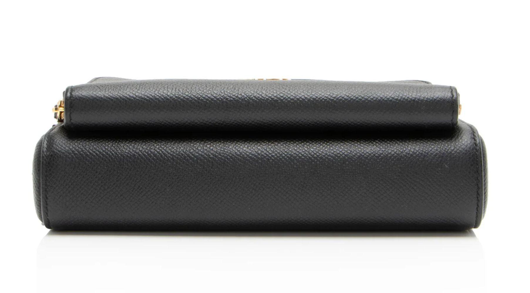 Dior Pebbled Leather Caro Double Pouch Crossbody - Leather - Blue