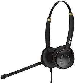 Discover D712 Dual Speaker Wired Office Headset - Black