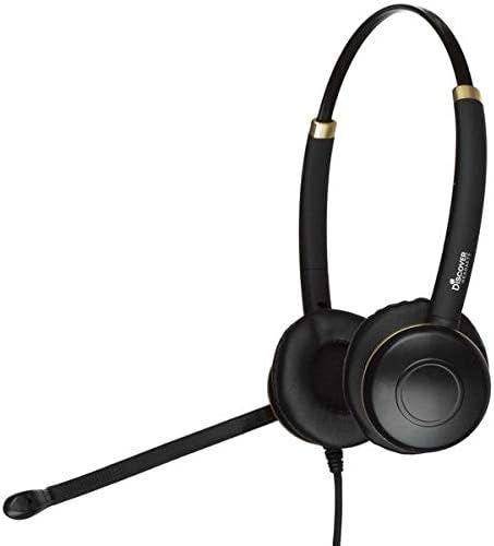Discover  D712 Dual Speaker Wired Office Headset - Black - Excellent
