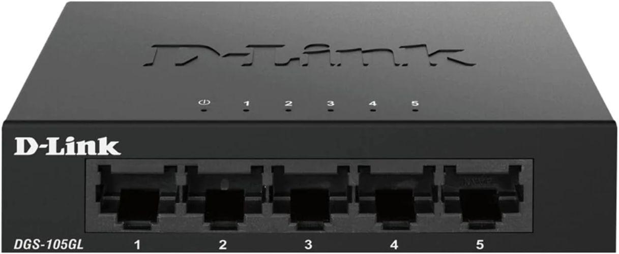 D-Link  DGS-105GL 5-Port Gigabit Desktop Switch - Black - Premium