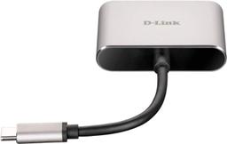 D-Link DUB-V210-US USB C to HDMI with VGA Adapter Cable - Black/Silver