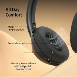 Eaorul H30 Noise Cancelling Over The Ear Headphone - Black