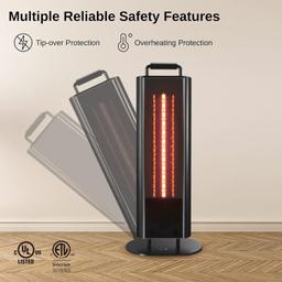 East Oak 1500W Patio Heater - Black