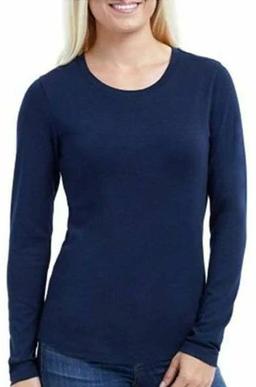 Eddie Bauer Women's Long Sleeve Top S - Deep Ocean Navy