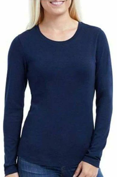 Eddie Bauer  Women's Long Sleeve Top S - Deep Ocean Navy - Brand New