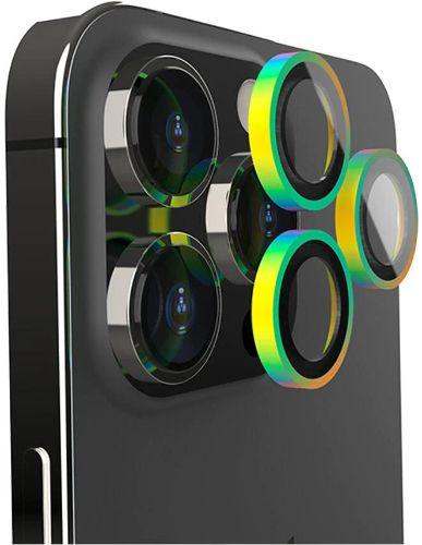EFM  Camera Lens Armour For iPhone 14 Pro/14 Pro Max - Rainbow - Brand New