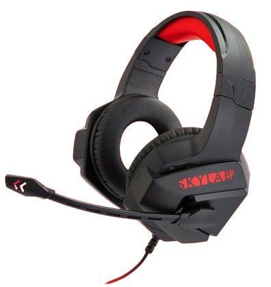 Egghead Skylab Over Ear Wired Gaming Headset - Black/Red