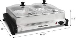 Elite Gourmet Dual 2 x 2.5 Qt. Trays EWM-6122 - Silver