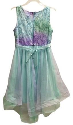 Emily Rose Girl's Dress 12 - Mint/Purple
