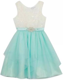 Emily Rose Girl's Dress 14 - Mint