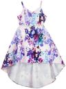 Emily Rose Girl's Floral High Low Dress 7 - Lilac