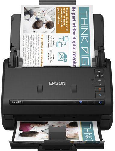 Epson  ES-500W II Wireless Duplex Document Scanner - Black - Excellent
