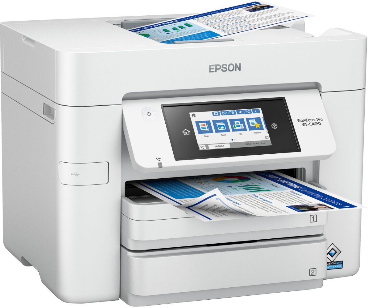 Epson WorkForce Pro WF-C4810 Color MFP Printer (C11CJ05205) - White