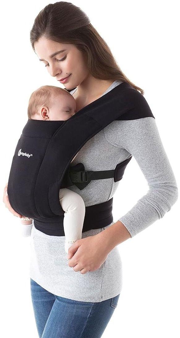 Ergobaby  Embrace Cozy Newborn Baby Wrap Carrier - Pure Black - Excellent