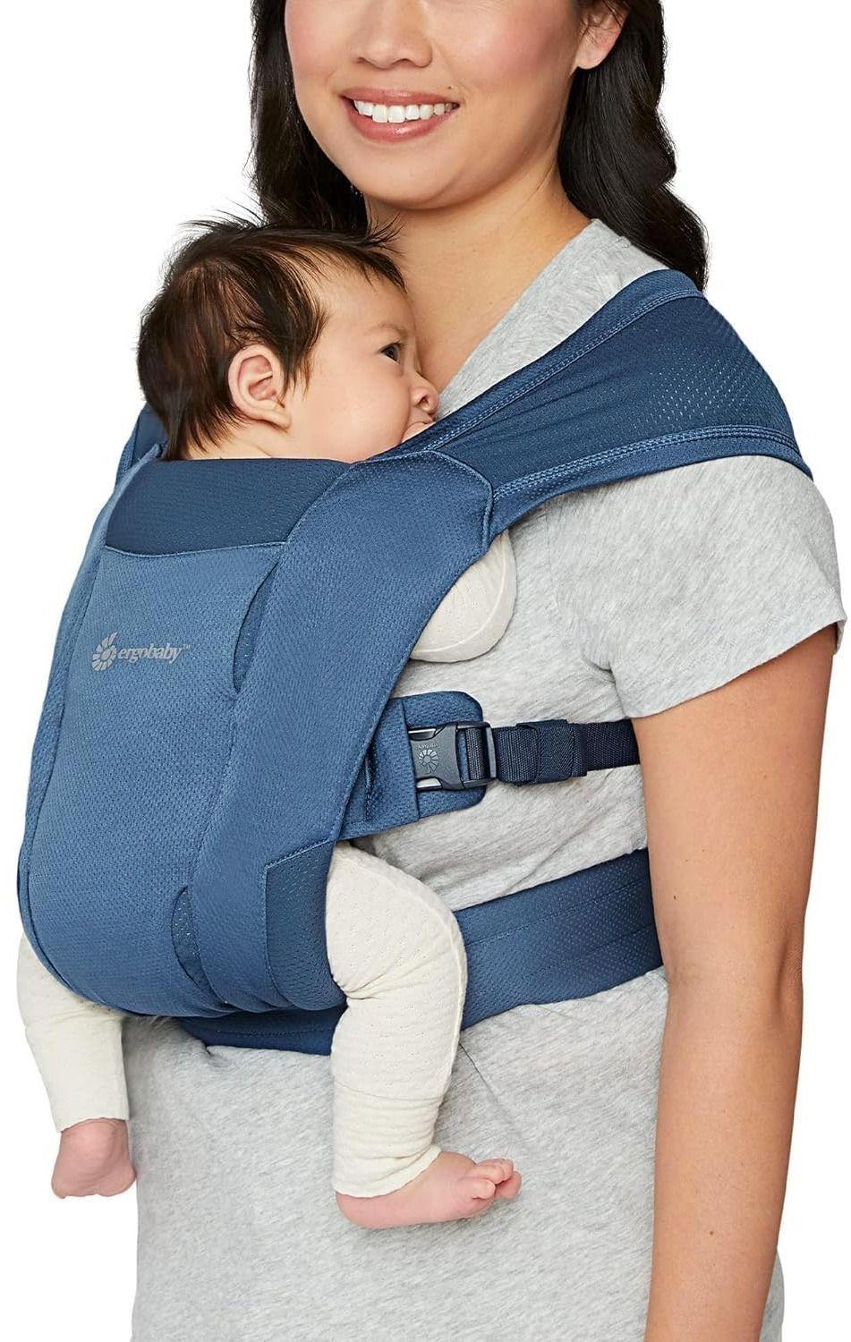 Ergobaby  Embrace Soft Air Mesh Cozy Newborn Essentials Baby Carrier Wrap - Blue - Excellent