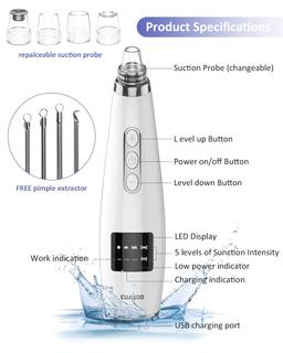 Euasoo JHF-15 Blackhead Remover Pore Cleaner Kit - White