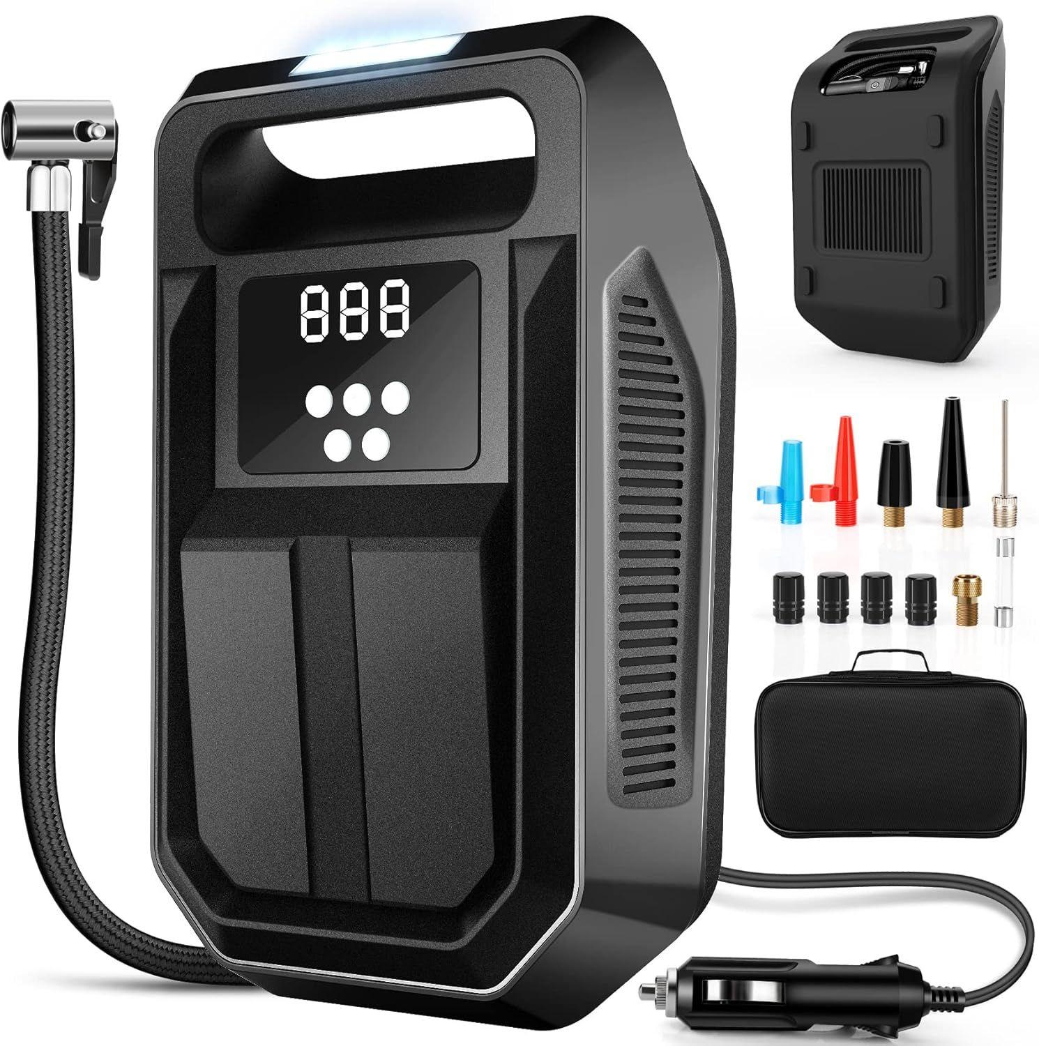 FBK  Tire Inflator Portable Air Compressor ST-07 - Black - Excellent