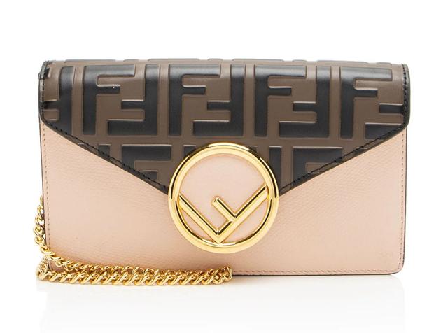 Fendi FF Embossed Calfskin FF Crossbody