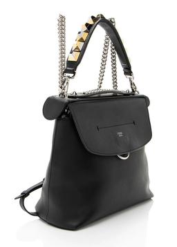 Fendi Leather Back To School Backpack - Leather - Black