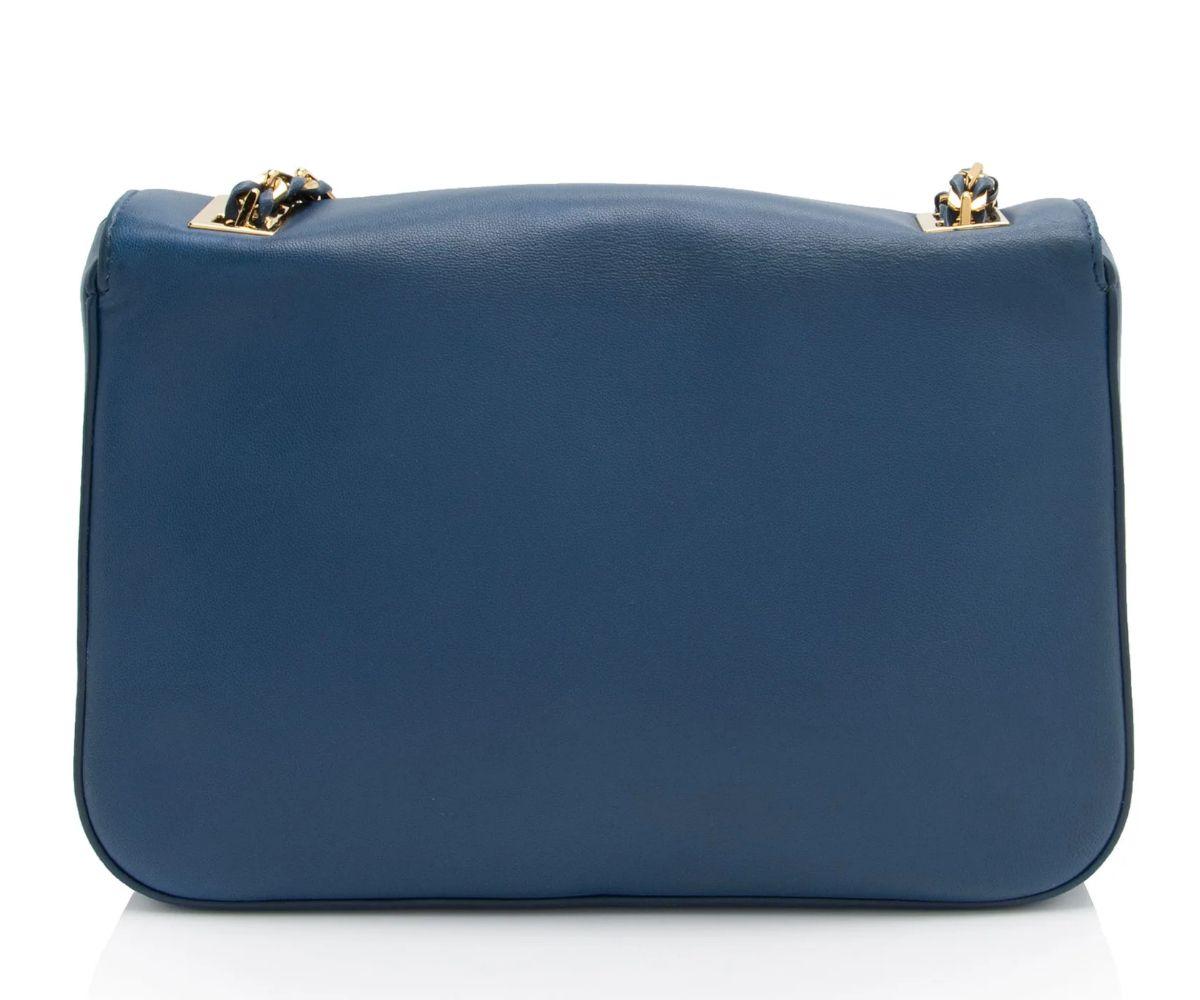 Fendi Leather Be Baguette Shoulder Bag - Leather - Blue