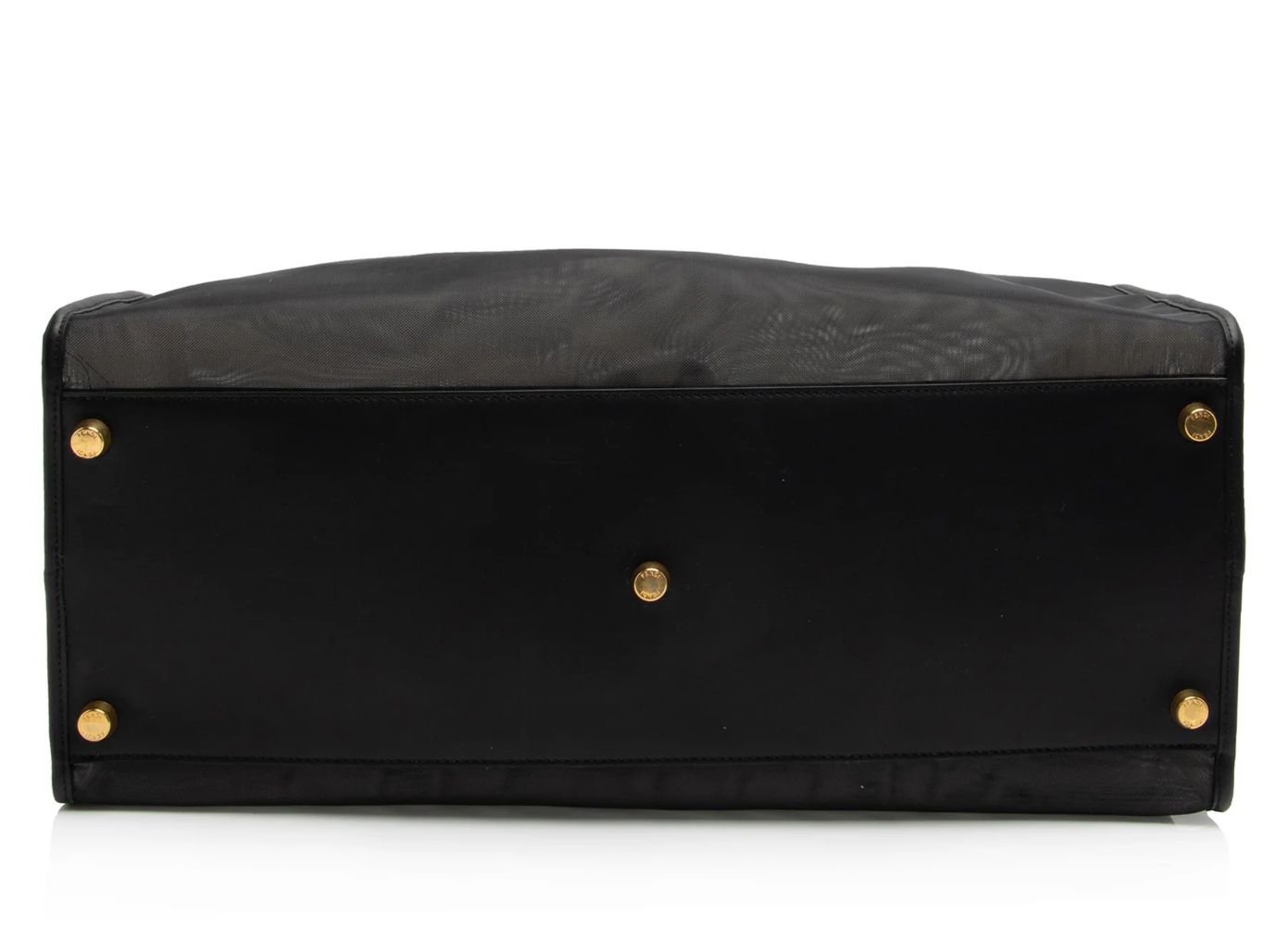 Fendi Mesh Karligraphy Duffle - Leather - Black