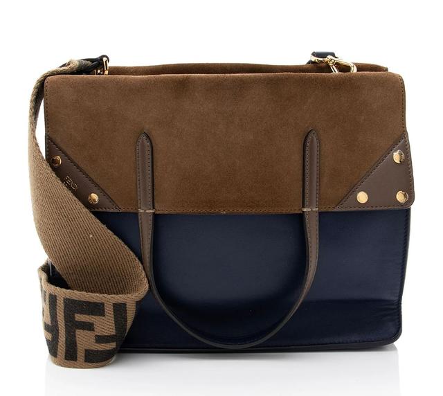 Fendi Suede Calfskin Grace Flip Tote