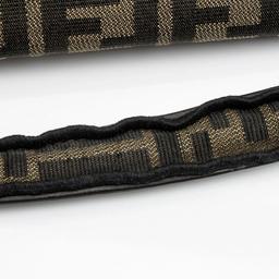 Fendi Zucca Calfskin Baguette Shoulder Bag - Canvas - Black/Brown