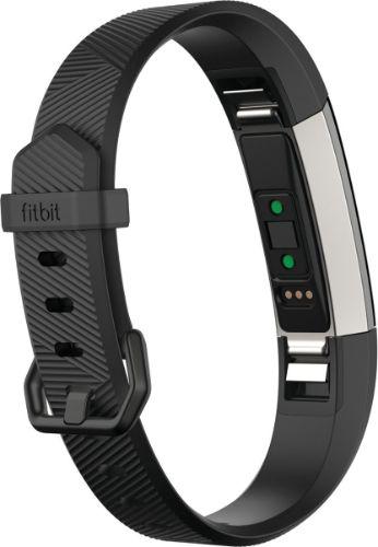 Fitbit Alta Fitness Activity Tracker - 35mm - Silver Stainless Steel Case with Black Elastomer Elastomer Band - Small Size