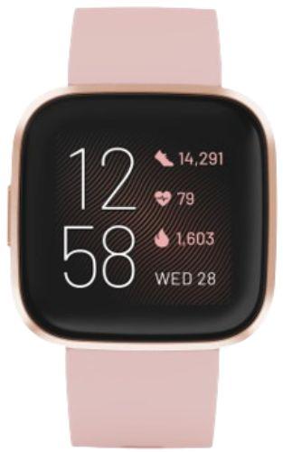 Fitbit Versa 2 Health and Fitness Smartwatch Aluminum 40mm in Copper Rose in Acceptable condition