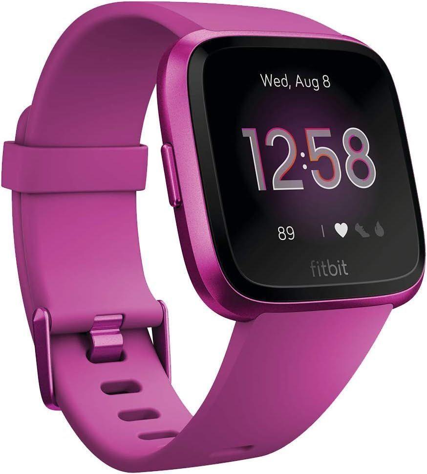 Fitbit  Versa Lite Edition Smartwatch - Mulberry-Aluminum-Sport Band-Mulberry - Mulberry - Aluminum - Mulberry - Sport Band - Silicone - Excellent