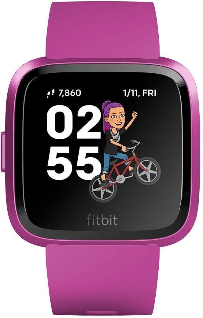 Fitbit Versa Lite Edition Smartwatch - Mulberry Aluminum Case with Mulberry Silicone Sport Band