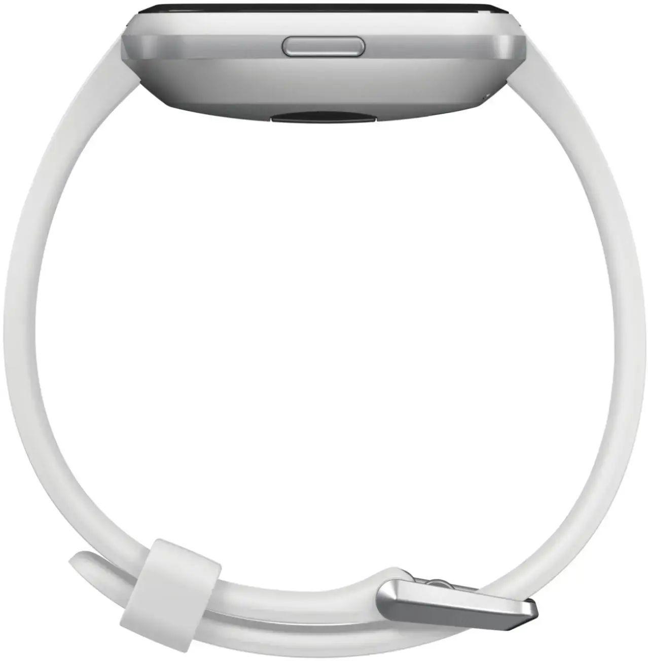Fitbit Versa Lite Edition Smartwatch - Silver Aluminum Case with White Silicone Sport Band