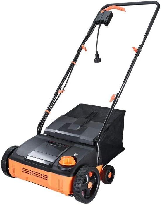 FOHO  Electric Lawn Mower 12" Raking - Orange/Black - Excellent
