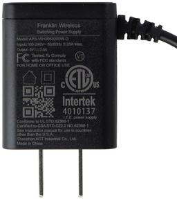 Franklin Wireless 5V/2A Corded USB-C Charger - Black
