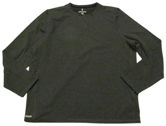 Free Country Men's Brushed Crew Neck T-Shirt L - Charcoal