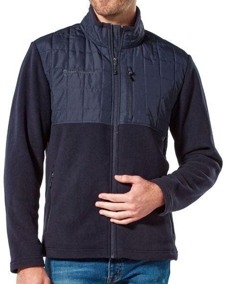 Free Country  Men's Overlay Fleece Jacket XXL - Dark Navy - Brand New