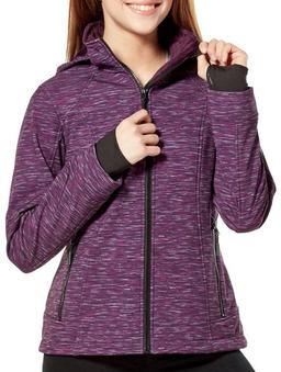 Free Country Super Softshell Women's Hooded Jacket S - Purple Pattern
