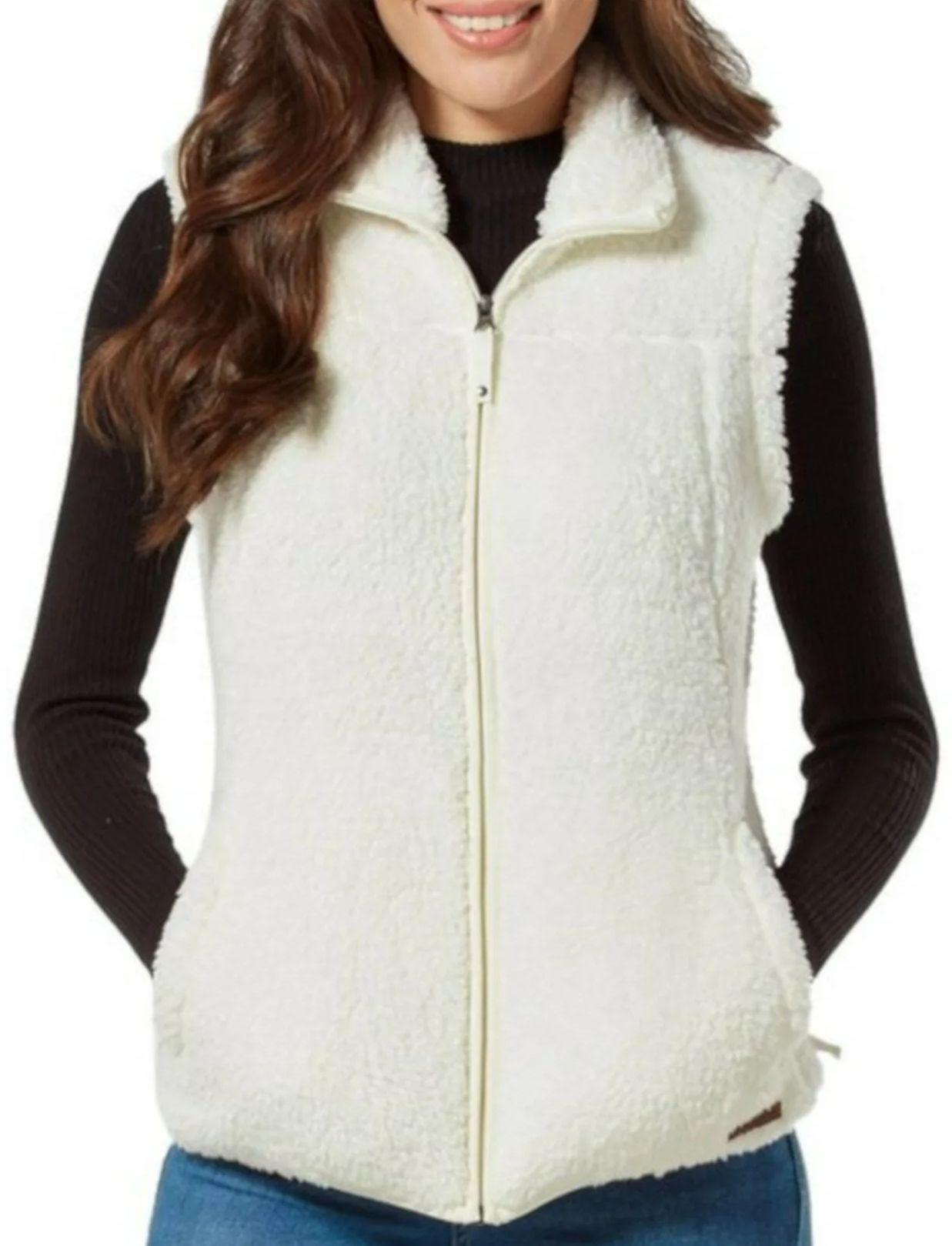 Free Country  Women's Plush Vest L - Cream - Brand New