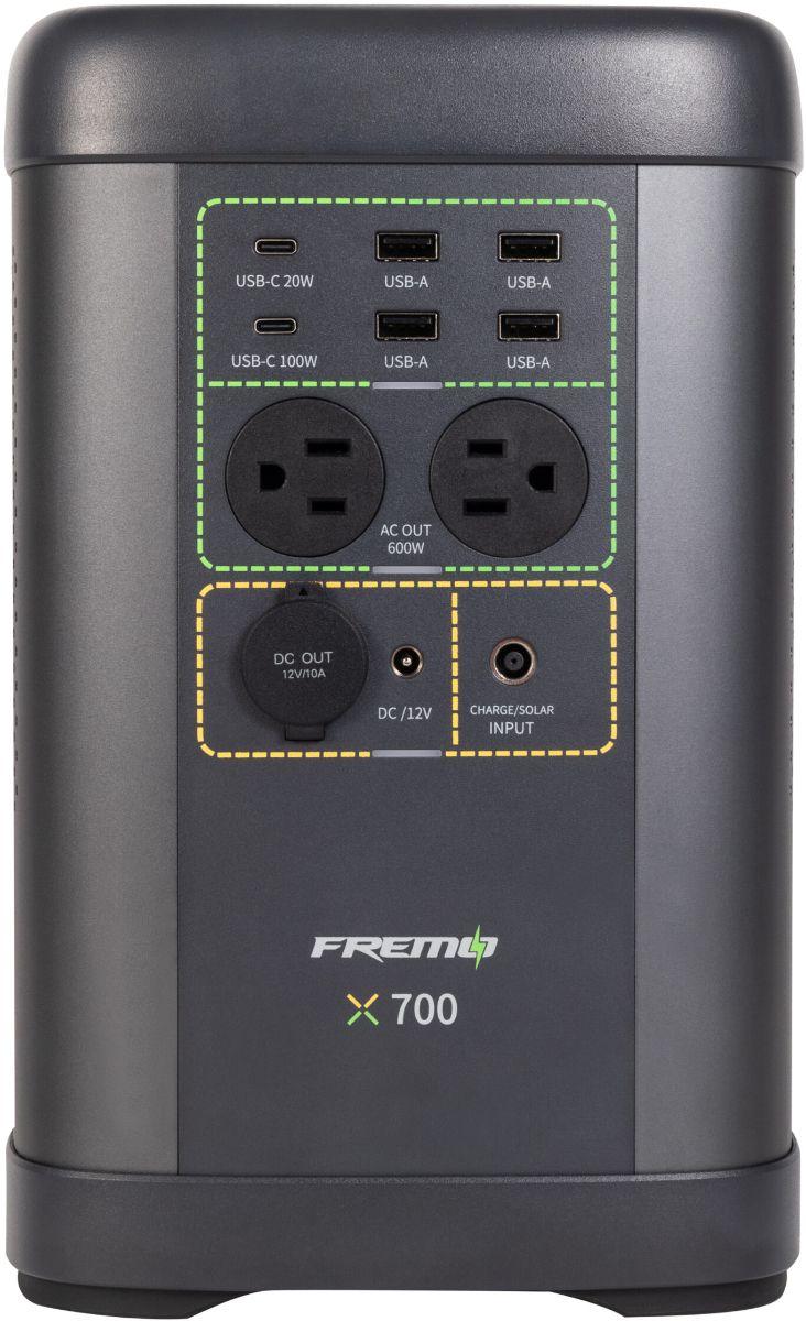 Fremo Portable Power Station X700 662Wh - Gray