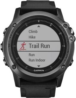 Garmin Fenix 3 HR GPS Smartwatch - 32MB - 30.4mm - Slate Gray Fiber-reinforced Polymer Case with Black Silicone Silicone Band