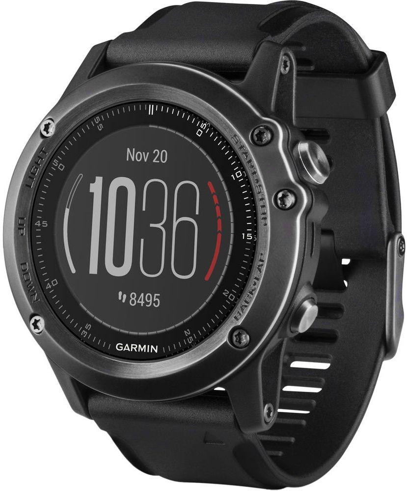 Garmin Fenix 3 HR GPS Smartwatch - 32MB - 30.4mm - Slate Gray Fiber-reinforced Polymer Case with Black Silicone Silicone Band