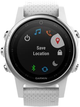 Garmin Fenix 5S GPS Smartwatch - 37MB - 42mm - White Sapphire Edition (Polymer) Case with Carrara White Silicone Silicone Band